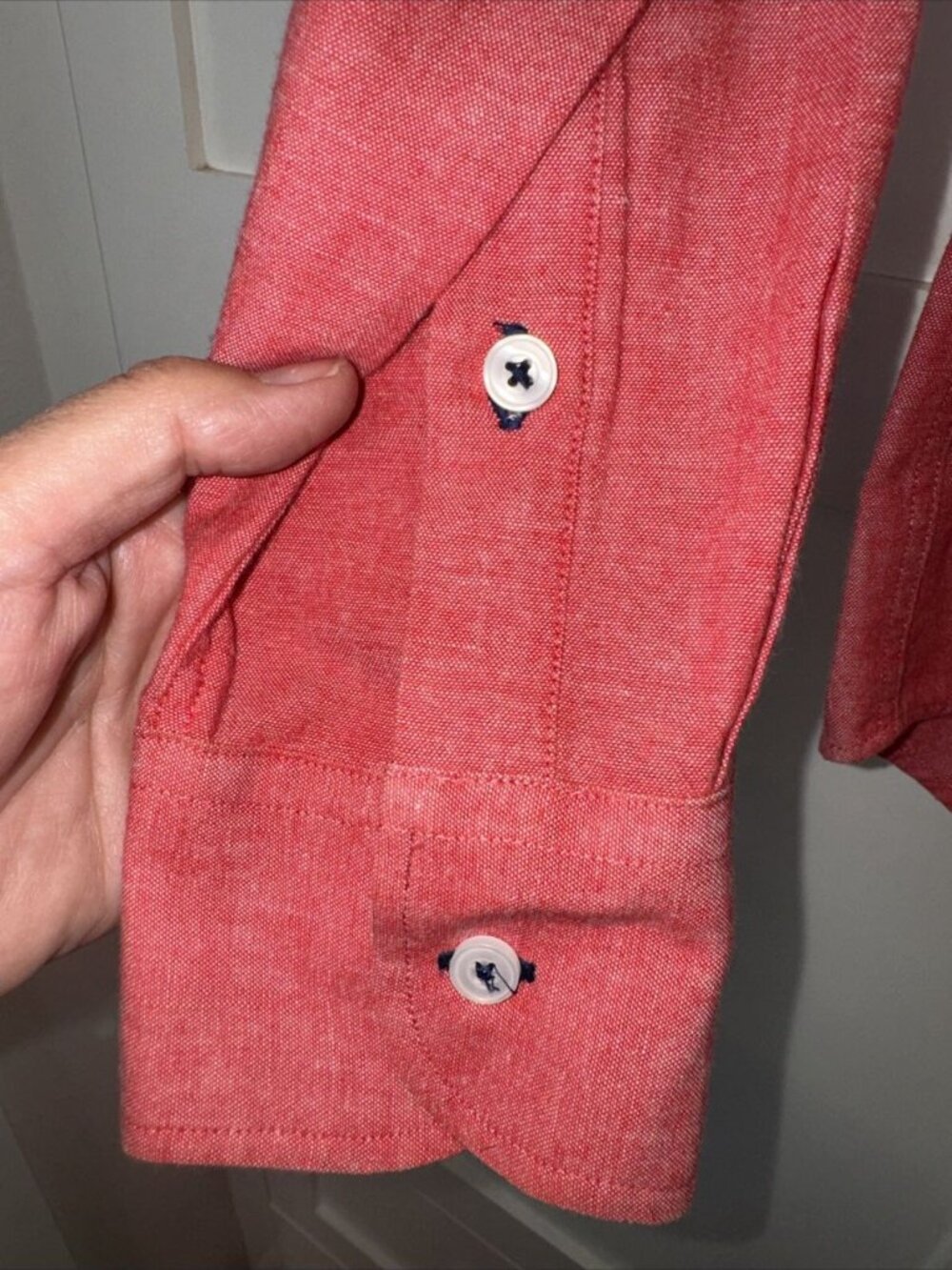 UNTUCKit Shirt Mens Large Red Button Up Long Sleeve - Picture 6 of 8